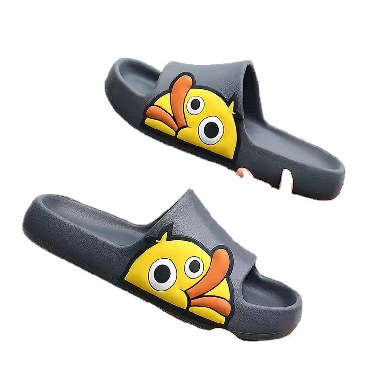 Women Men Slippers Summer Beach Slides Candy Sandals EVA Cartoon Duck Thick Soled Ladies Boys Couples Bathroom Shoes Slippers