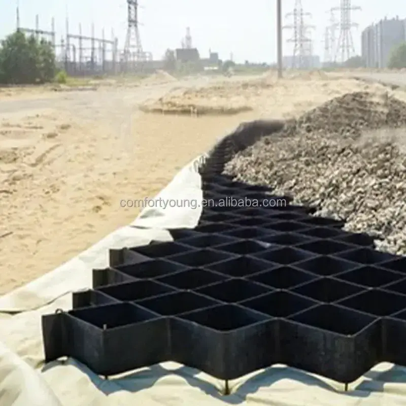 50mm-300mm Height Hdpe Geocells Cellular Confinement System/Ground Stabilization Grid 1.0mm Thickness Geocell