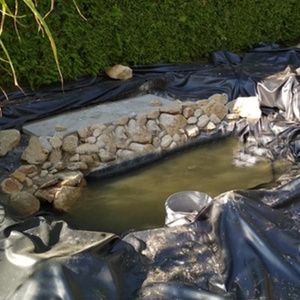 Waterproof Membrane Preformed Blue Fish Koi Hdpe Ldpe Pond Liner Shrimp Pond Liner Outdoor Bottom Drain Membrane Hdpe Sheet