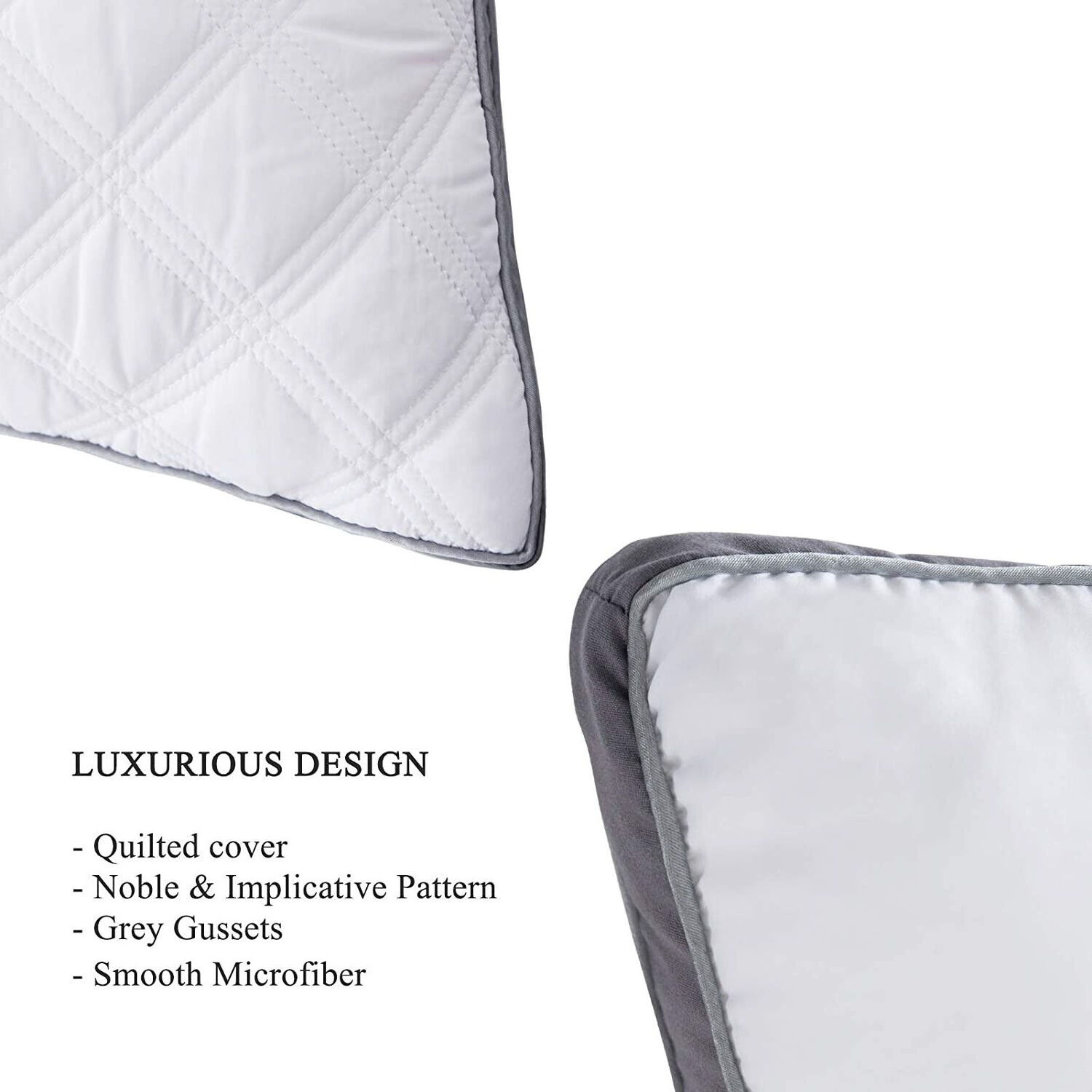 Custom Size Hilton Luxury Hotel Pillow Double Line Soft Hotel Bed Pillows Quilting Feather Silk Water Resistant Pillow