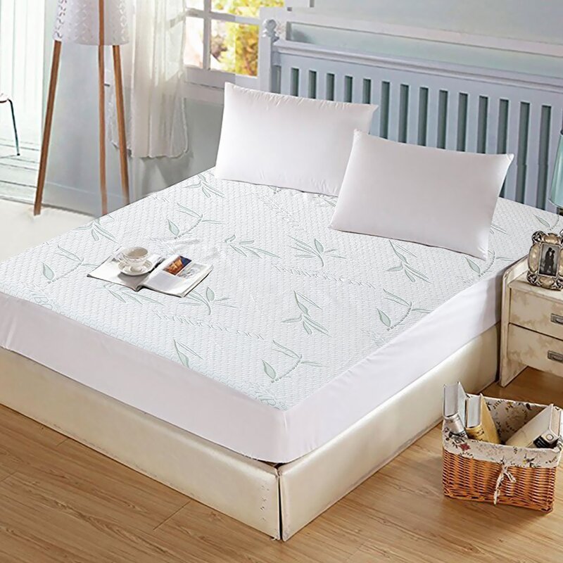 Fitted Waterproof Mattress Protector with Breathable Bamboo Fibre Cover King Size