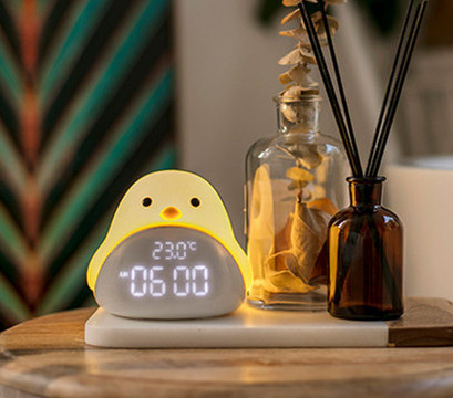 LED Digital Display Bird Alarm Clock with Dimming Timing Switch Motion Sensor Led Light Baby Light Sleeping Light Gift Night