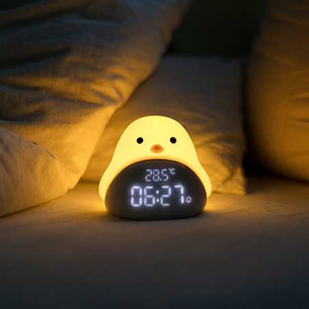 LED Digital Display Bird Alarm Clock with Dimming Timing Switch Motion Sensor Led Light Baby Light Sleeping Light Gift Night