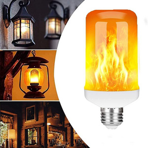 LED Flame Effect Fire Light Bulb Upgraded 4 Modes Flickering Halloween Decorations Lights E27 Base Flame Bulb