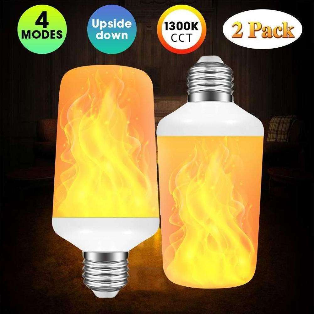 99 led chip Updated 4 Modes Fire Flicker with Upside Down Effect Orange Hotel Bar Party Christmas Decoration Led Flame Light