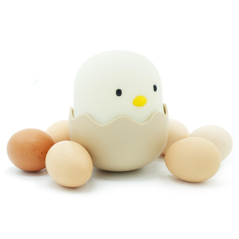 Bed Light Lamp Led Touch Night Lamp Luminous Warm Switch Power Lighting Room Color Design ABS/ Silicone Eggshell Chicken Night