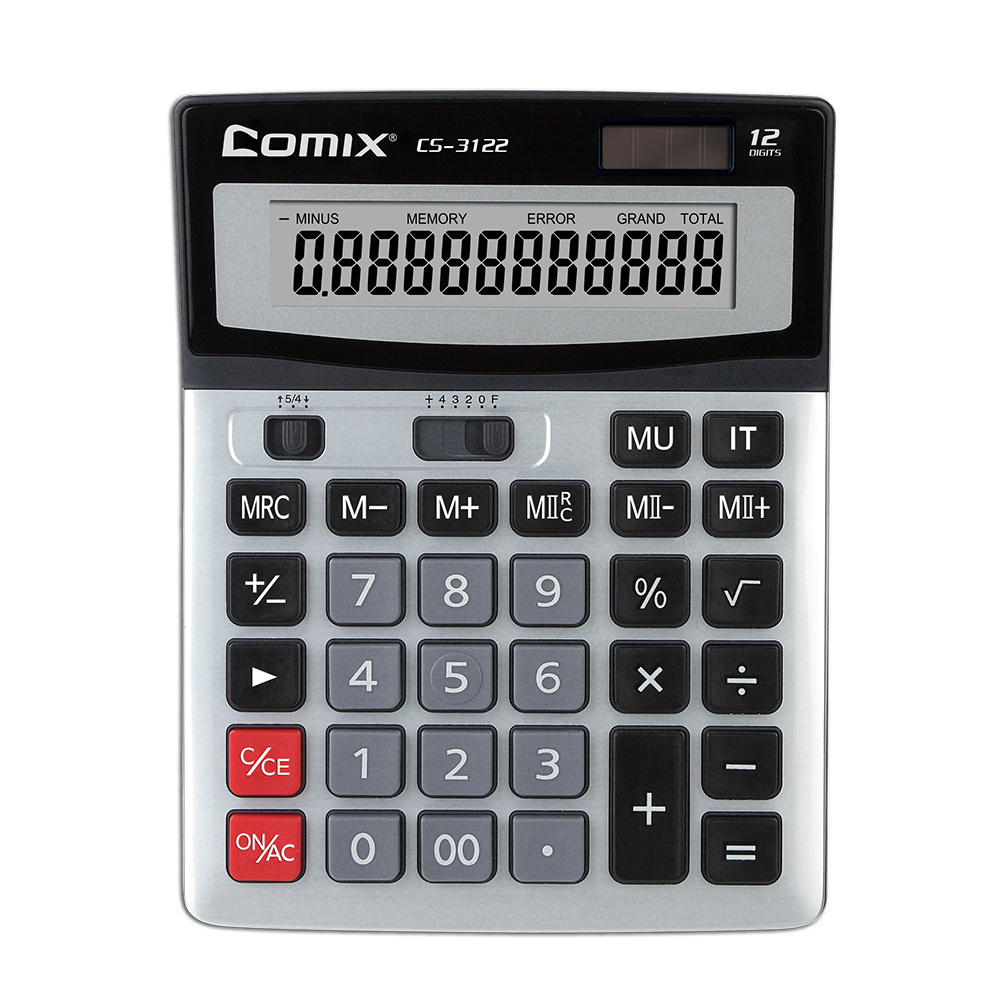 Comix wholesale customized promotion silicone thin calculator 12 digits desktop calculator