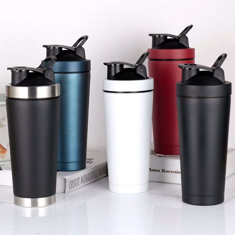 Factory Custom Logo 304 Stainless Steel Insulated Gym Vacuum Protein Metal Shaker Water Bottle