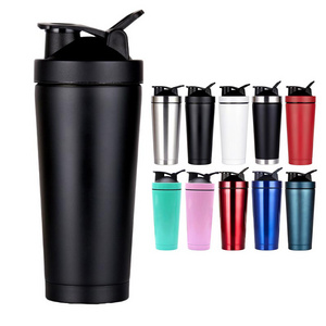 Factory Custom Logo 304 Stainless Steel Insulated Gym Vacuum Protein Metal Shaker Water Bottle