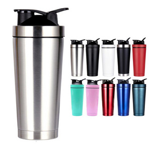 Custom Logo Stainless Steel protein shaker Cup 550 ml 750 ml  Blender  Gym protein shakers