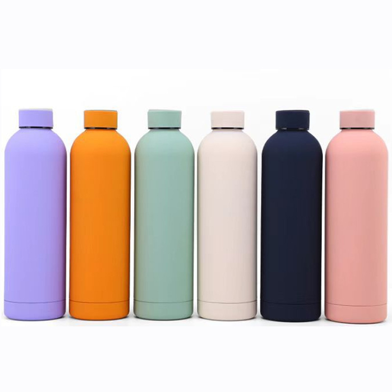 Factory Customized Vacuum Insulated Thermal Drink Bottle Black Double Wall Stainless Steel Water Bottle With Custom Logo