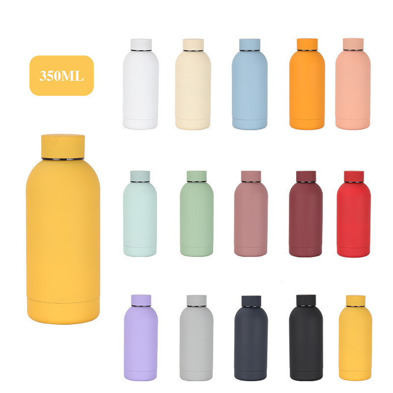 Factory Customized Vacuum Insulated Thermal Drink Bottle Black Double Wall Stainless Steel Water Bottle With Custom Logo