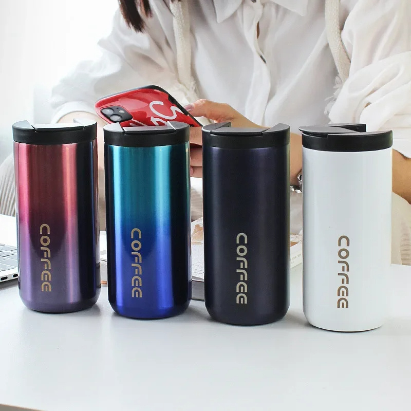 400 ml Stainless Steel Thermal Cafe Mug Termico Copo Thermo Tumbler Coffee Insulated Caneca Termo Tasse with Lids