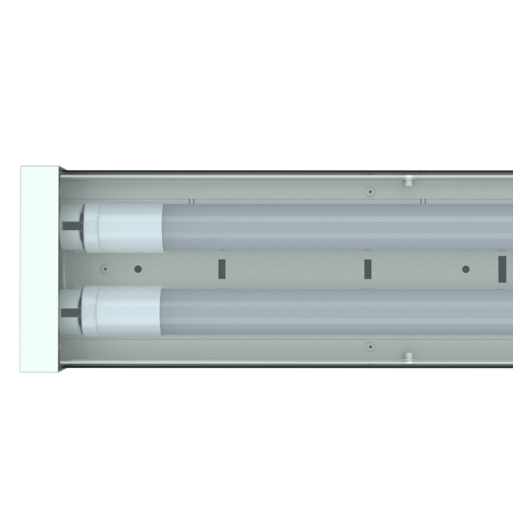 PC diffuser double tube Iron bracket LED linear fixture high lumen led batten lighting fixture