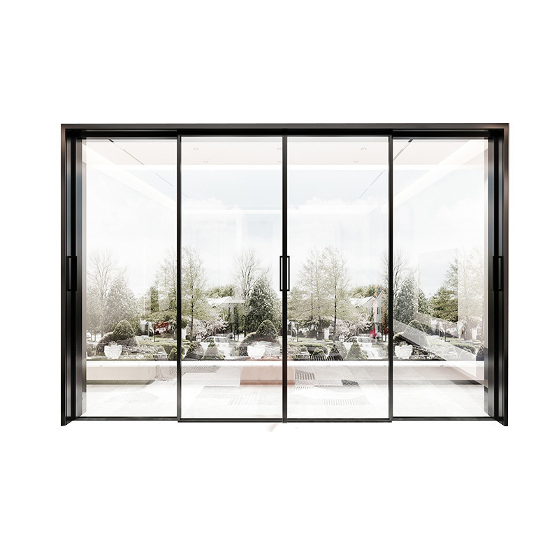 China standards  high energy efficiency double tempered glass aluminum lift and slide doors for exterior