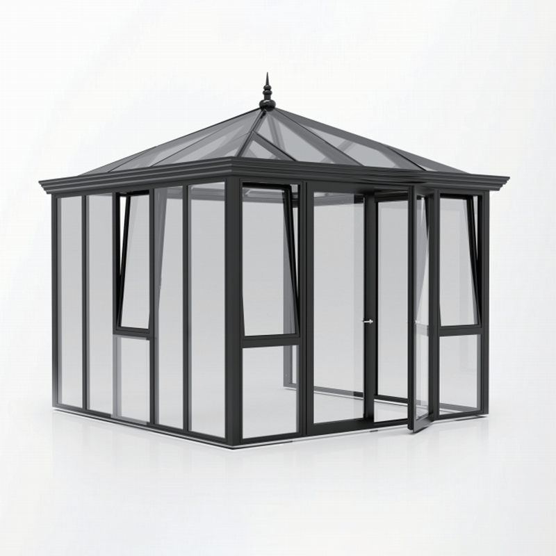 Fast delivery Detachable Tempered Glass Garden Sunroom Aluminum Alloy frame Polygon sunrooms for sale