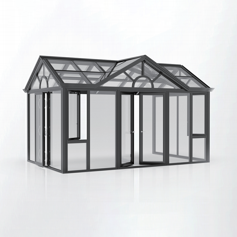 Fast delivery Detachable Tempered Glass Garden Sunroom Aluminum Alloy frame Polygon sunrooms for sale