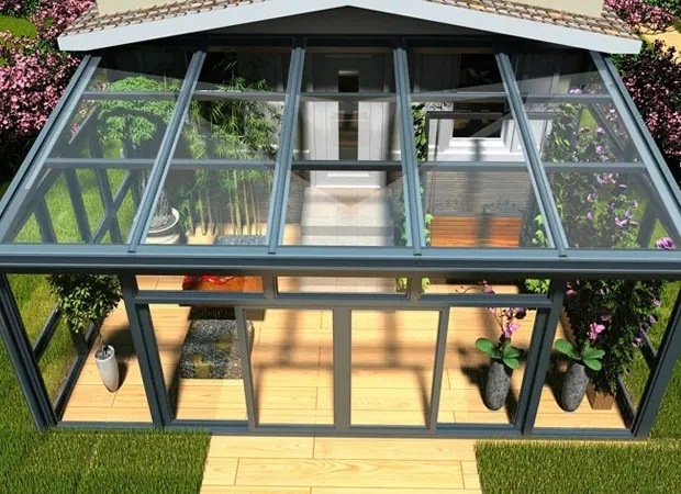 Outdoor Garden Sunroom Tempered Glass Sunlight Room Detachable Sunny Sunshine Glass Sunrooms For Villa