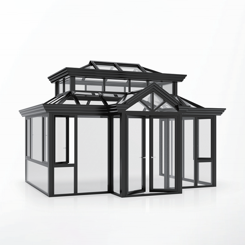 Fast delivery Detachable Tempered Glass Garden Sunroom Aluminum Alloy frame Polygon sunrooms for sale