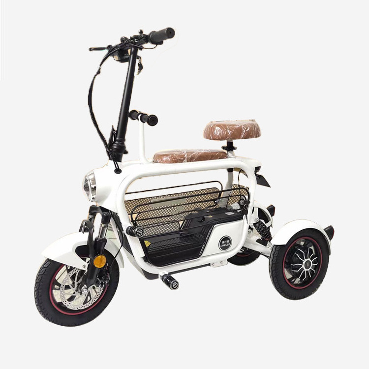 Parent-child electric bicycle mother baby bike ladies 12 inch kids city lithium 48V 250W  power folding 3 wheel electric scooter