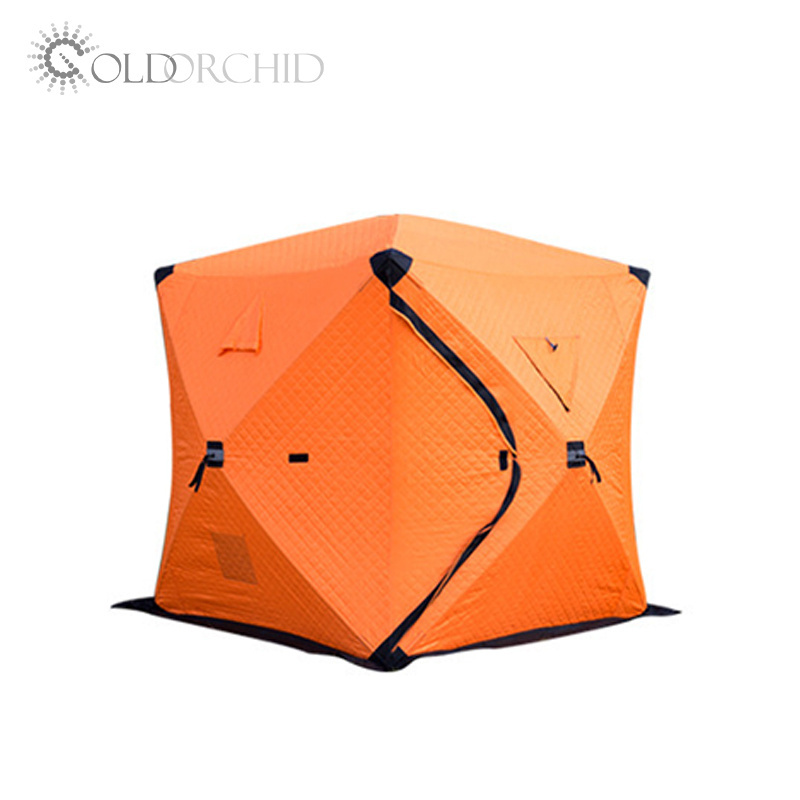 OEM custom Camping Outdoor Fishing cube Winter cotton Tent sauna keep warm ice Fishing Tents