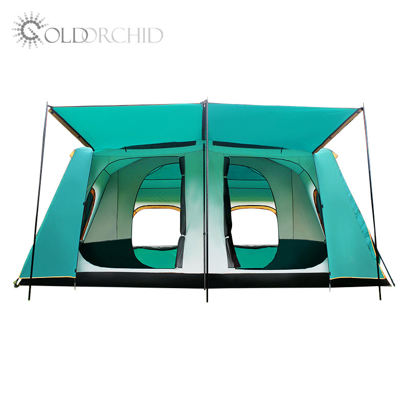 New Design Double Layers 8-12 Person Family Tents With 2 Rooms