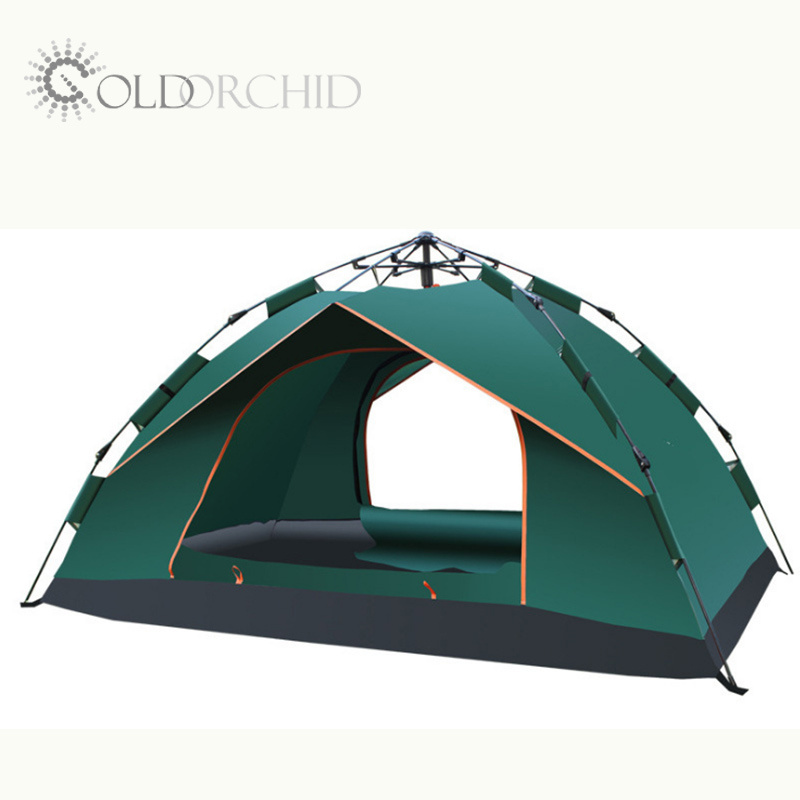 Outdoor waterproof 210D oxford automatic open 4 person camping tents