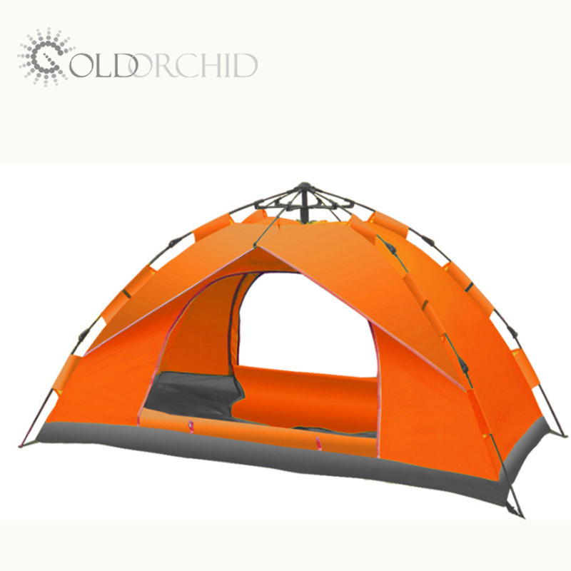 Outdoor waterproof 210D oxford automatic open 4 person camping tents