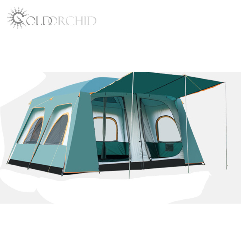 New Design Double Layers 8-12 Person Family Tents With 2 Rooms