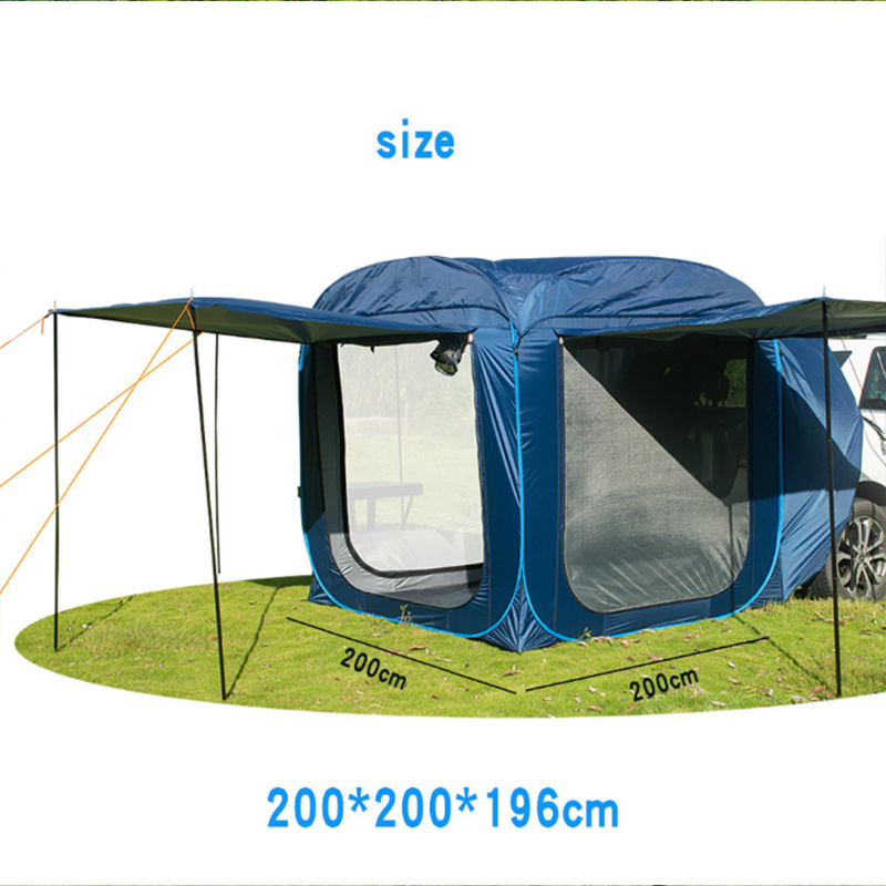 Foldable Waterproof SUV Car Rear Tent Outdoor Camping Rainproof Pickup Truck Tent Shading Tent With Canopy Anti mosquito Net