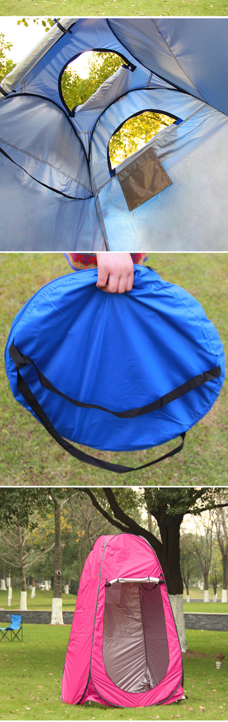 Hot Sale Single person bathing waterproof quick open pop-up outdoor camping tents waterproof