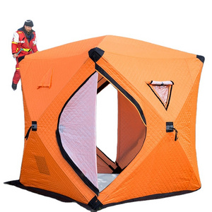 OEM custom Camping Outdoor Fishing cube Winter cotton Tent sauna keep warm ice Fishing Tents