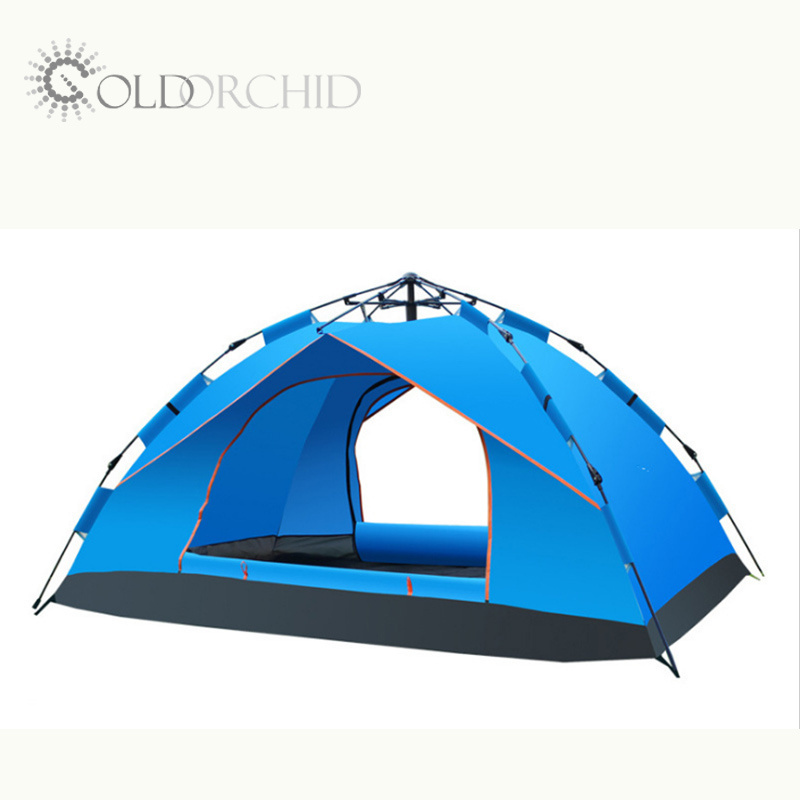 Outdoor waterproof 210D oxford automatic open 4 person camping tents