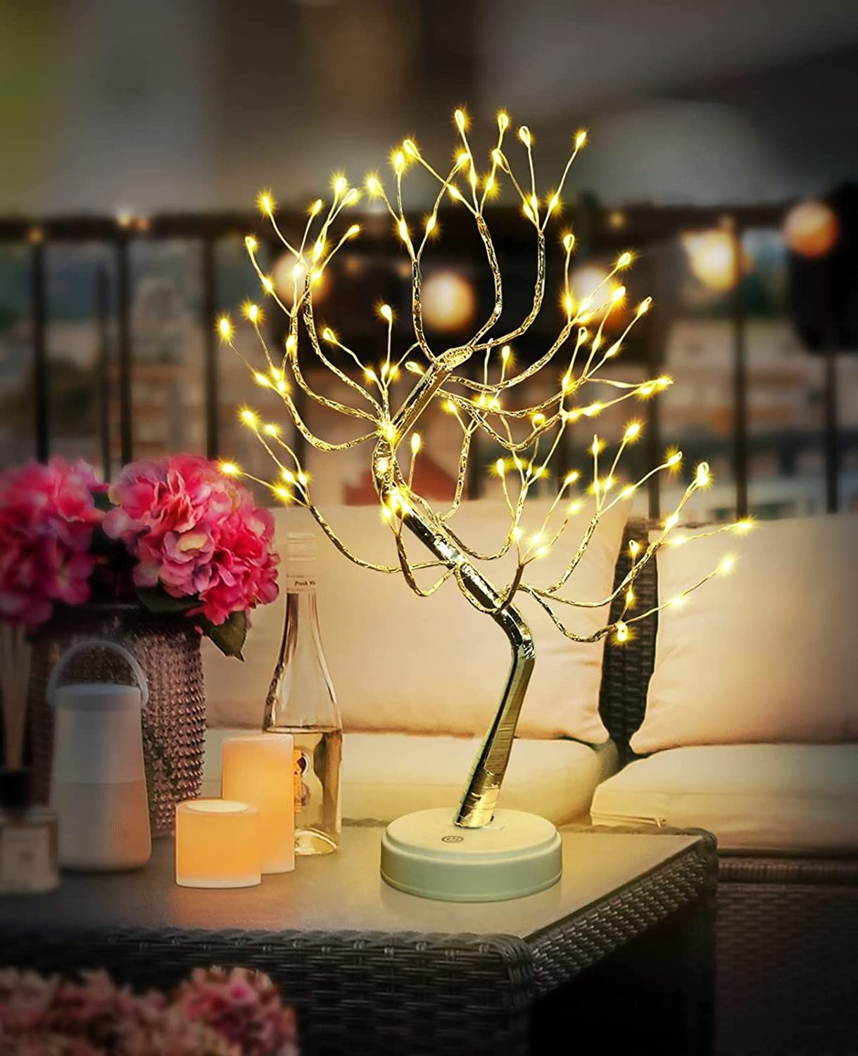 String Decorative Window Waterproof Fairy Garland Tree LED Curtain Light for Bedroom Decorations