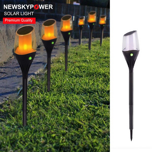 Best Price IP65 Yard Ground Lawn Led Solar Flickering Flame Torch Lights For Garden Decor