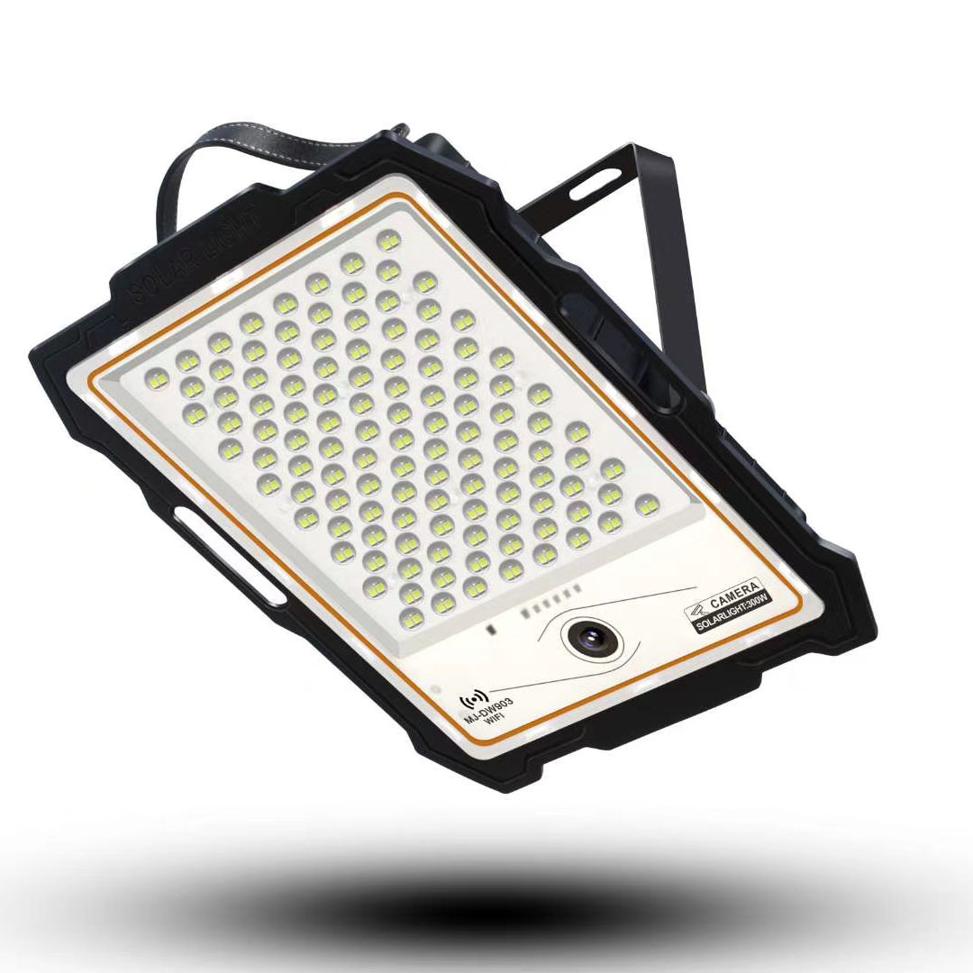 Wholesale Price Auto 5 Work Modes Solar Outdoor Led Flood Light 1080P Camera 200W Security Light Waterproof IP67 For Warehouse