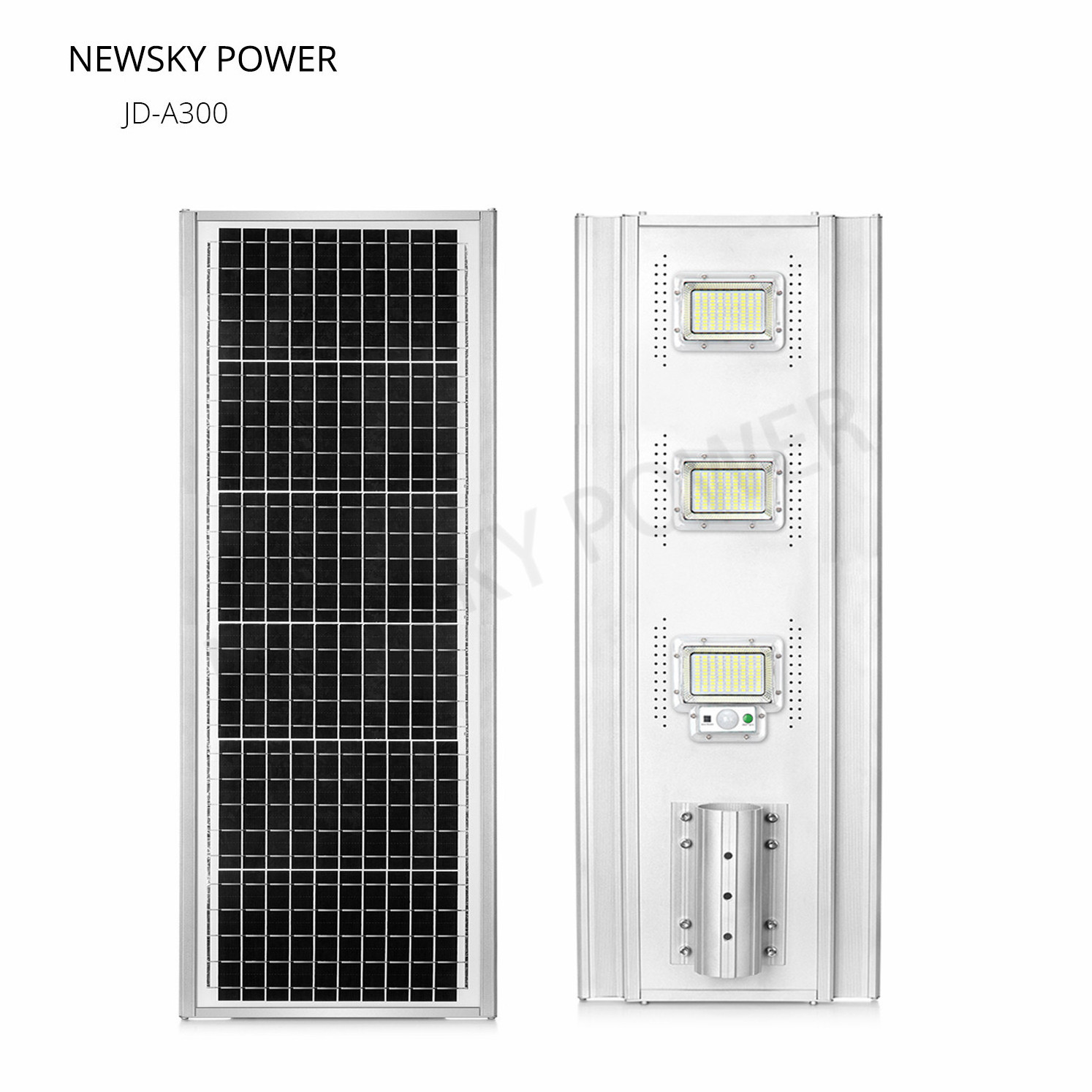 300W All In One Lithium Battery Motion Sensor Led IP65 Waterproof Solar Street Light