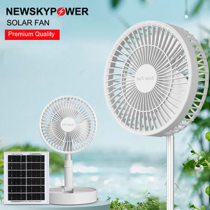 Factory Price Rechargeable Outdoor Easy To Carry Mini Solar Powered Fan With Battery