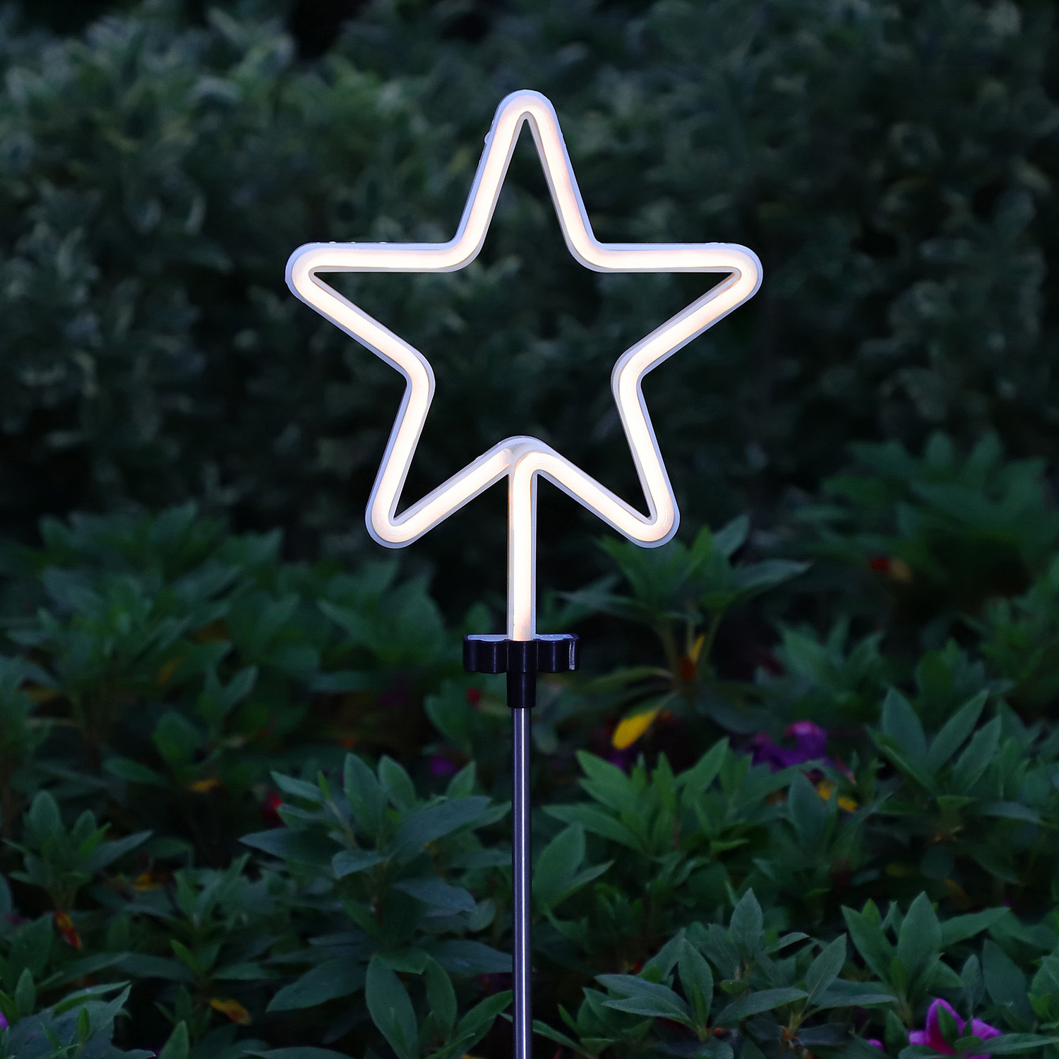 Wholesale Lawn Decor Neon Heart Style Solar powered Garden Stake Lights for Outdoor Decorative