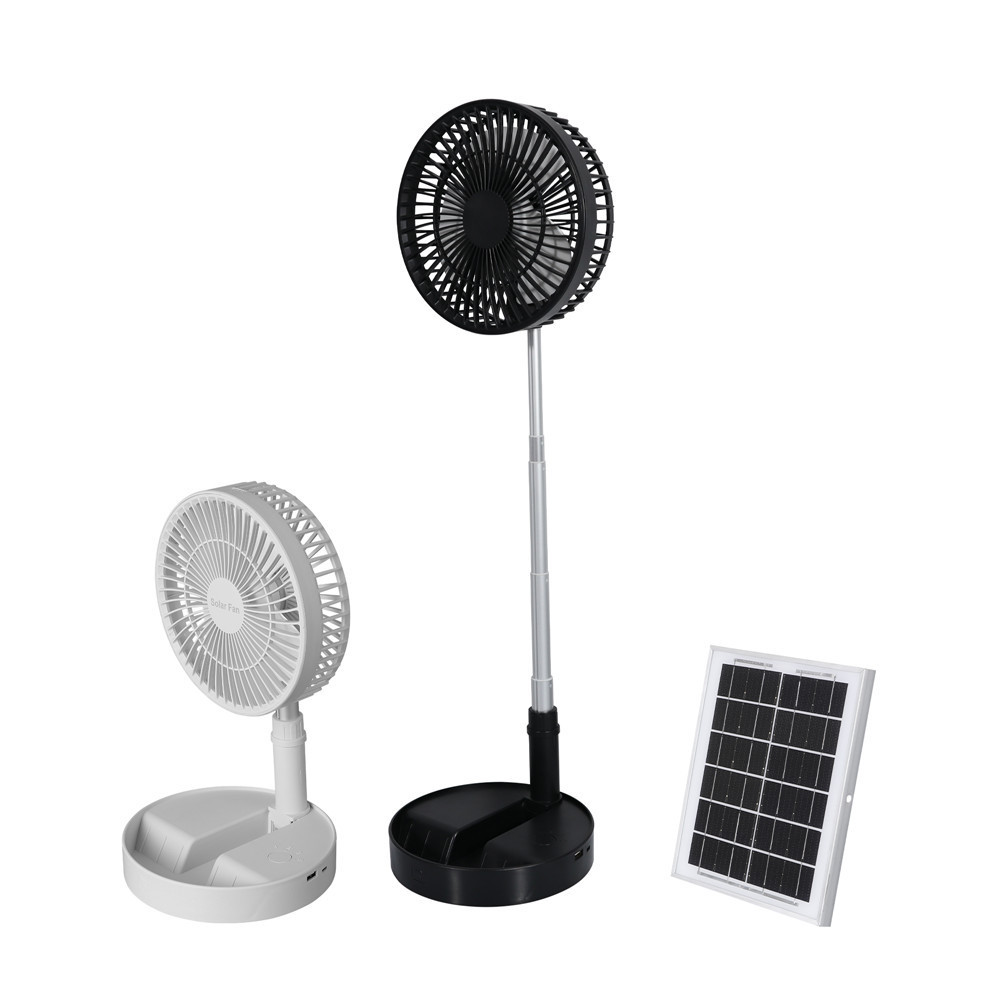 Factory Price Rechargeable Outdoor Easy To Carry Mini Solar Powered Fan With Battery