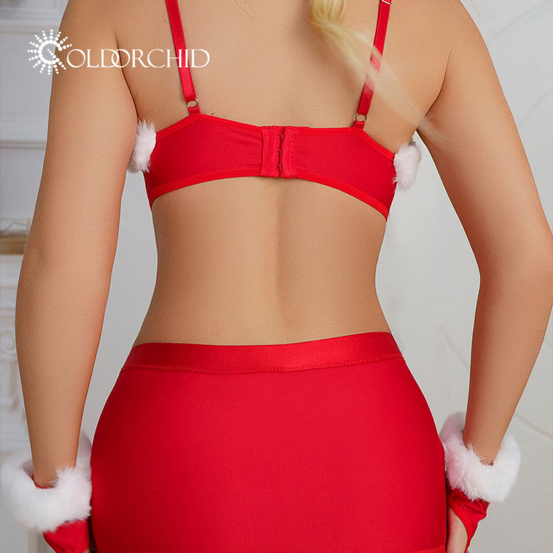 Hot Style Love Christmas style Sexy Quality 2 Piece  Lingerie Bra Set  sexy lingerie for mature women sexy underwear