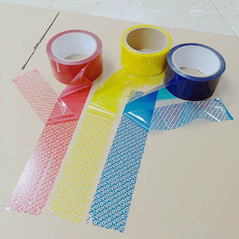 Factory OEM Half transfer Total Transfer and Non-transfer OPEN VOID anti-sheft security tape adhesive security tape