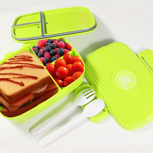 Combination lock eco friendly school kids reusable container plastic pp rectangular lunch box with lids