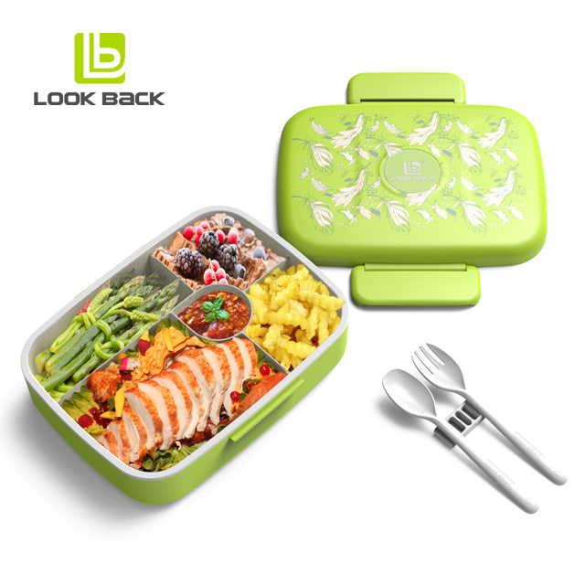 hot selling Stainless steel 304 cutlery sealed Lunch box  Leakproof microwave tiffin box bento lunchbox with printing