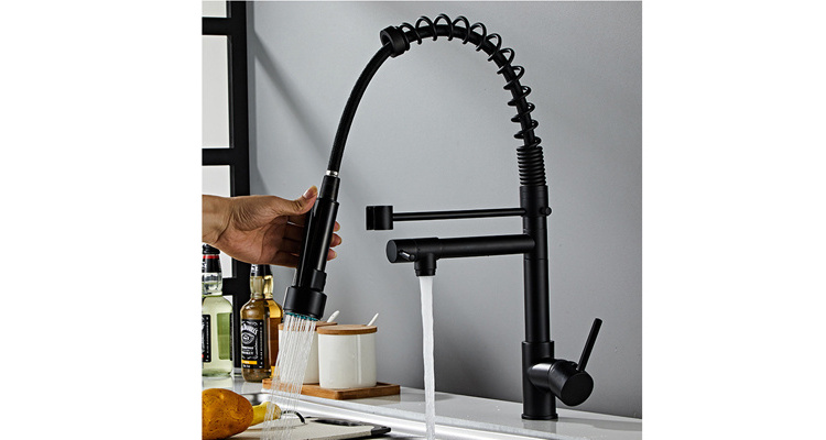 Kitchen Faucet pull down 360 Rotation kitchen water tap Single Handle sink mixer brass tap pull out kitchen faucet