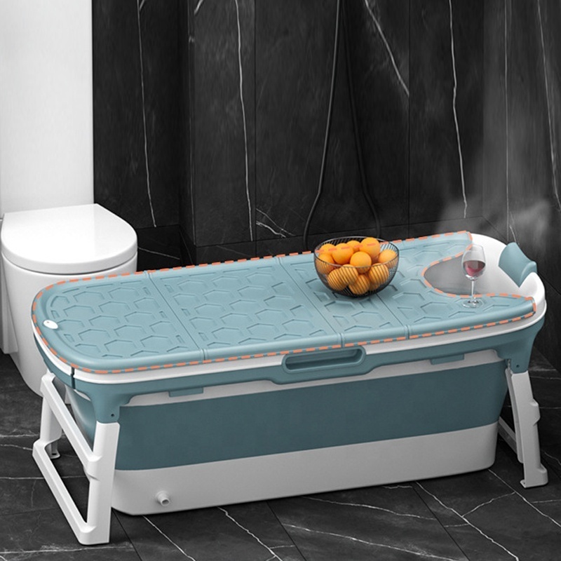 Good Sale 1.38M Freestanding Bathroom Folding Bucket Barrel Portable Plastic Foldable Bath Tub Bathtub  For Adults