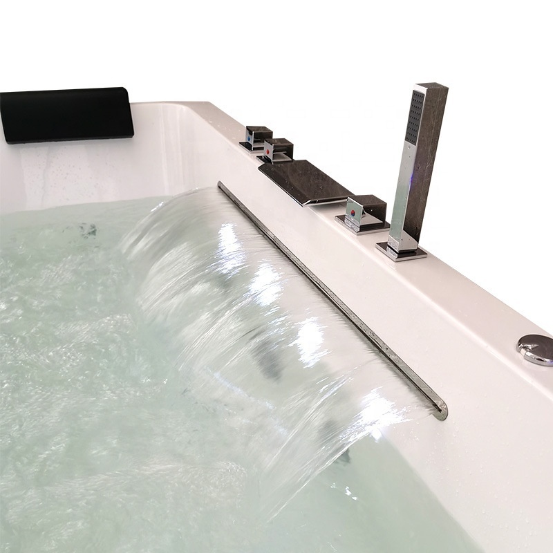 Led lighting whirlpool massage bathtub with four legs 2 person Japanese sex soaking jet Ofuro acrylic bath tubs for sale