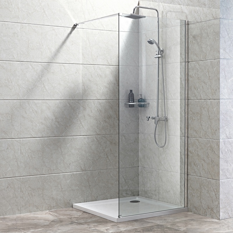 High safety excellent quality10mm 12mm tempered toughened hardened and frosted acid etched shower bathroom Glass Door