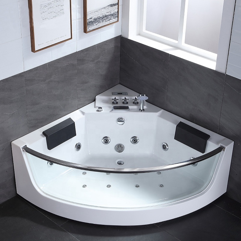 Best Selling Acrylic Freestanding Water LED light spa Massage Bathtub Whirlpool Bathtub