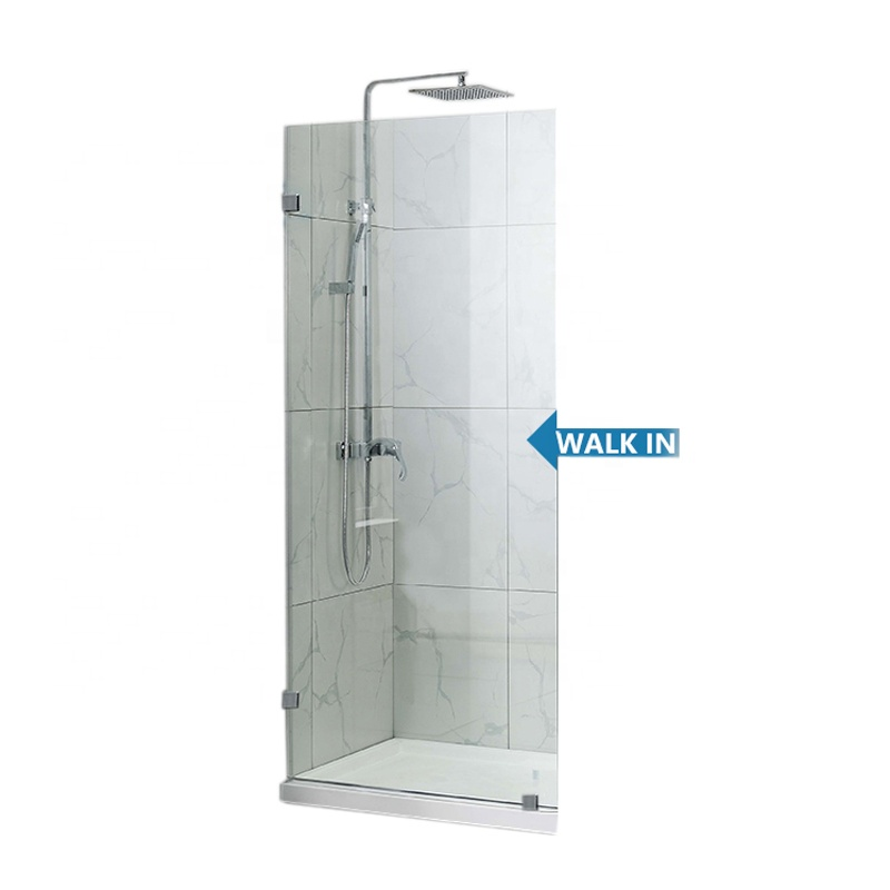 High safety excellent quality10mm 12mm tempered toughened hardened and frosted acid etched shower bathroom Glass Door